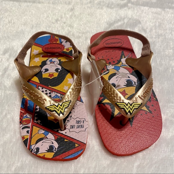 NEW Havaianas Wonder Woman Baby Heroes Flip Flops - Picture 1 of 7